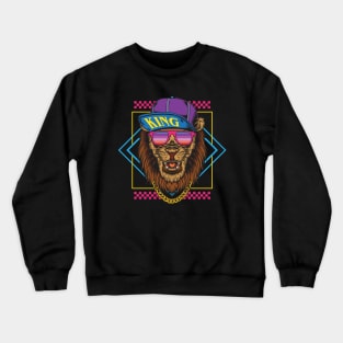 Retro Vintage Hip Hop Lion Crewneck Sweatshirt